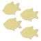 Big Dot of Happiness Gold Glitter Fish - No-Mess Real Gold Glitter Cut-Outs - Let's Go Fishing Birthday Party or Baby Shower Confetti - Set of 24